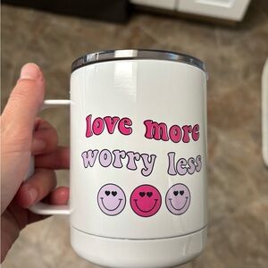 Love More Worry Less White Mug